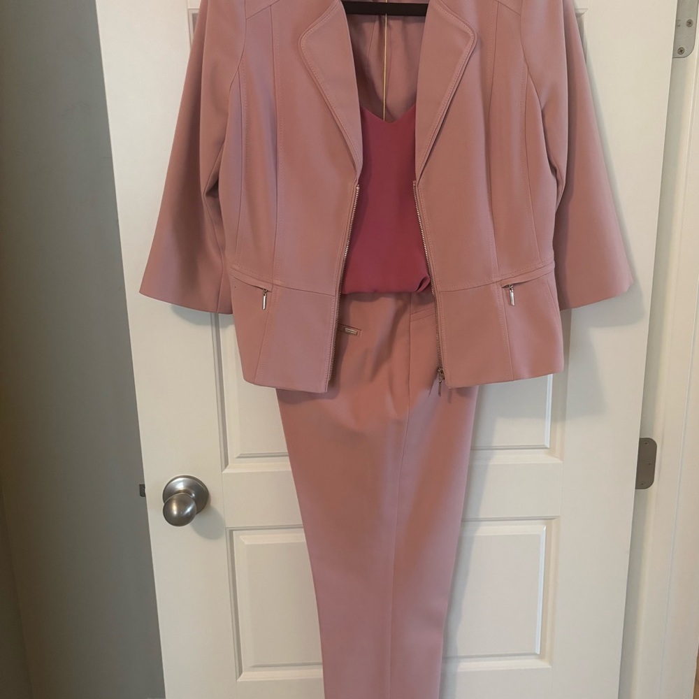 WHBm Elegant Pink Women's Pantsuit - Picture 5 of 13